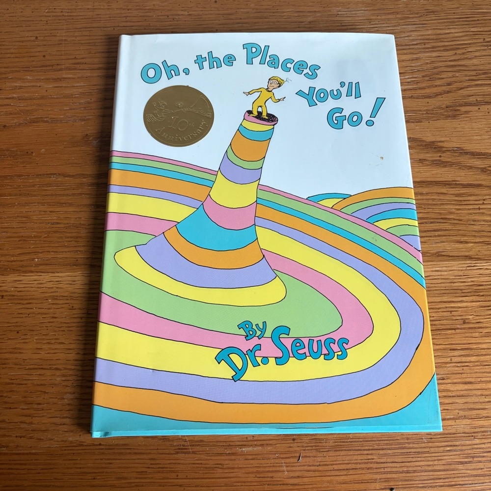 Oh the Places Youll Go Dr Seuss Hardcover 10th Anniversary Edition 1990